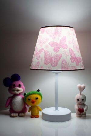Rosa Schmetterling Mädchenzimmer Lampenschirm Nachttischbeleuchtung - Vivido Abajur