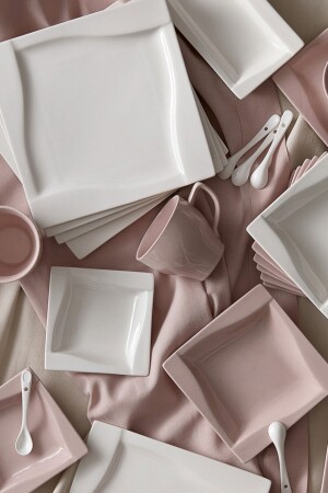 Rosalie 32 Piece Porcelain Breakfast Serving Set for 6 People 153. 03. 07. 5128 - Karaca