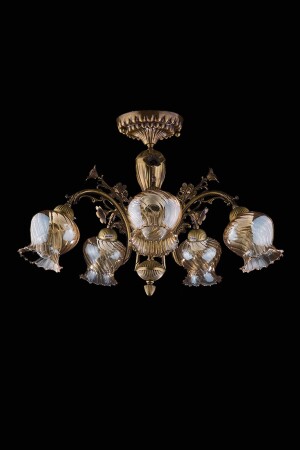 Rose 5 Arm Chandelier Antique BS. 7221-52-45 B - Avize çarşısı