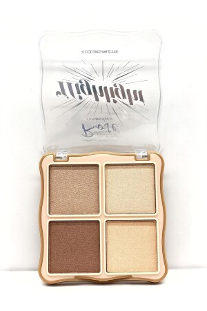 Rose Highlight V Face 4-Piece Illuminator - 4 Colors Highlighter Palette - Roesıa Rose Cosmetics