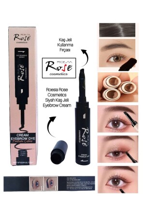 Rose Pen Model Cream Eyebrow Gel - Eyebrow Tattoo - Rose Cream Eyebrow Dye - Aily Cosmetics