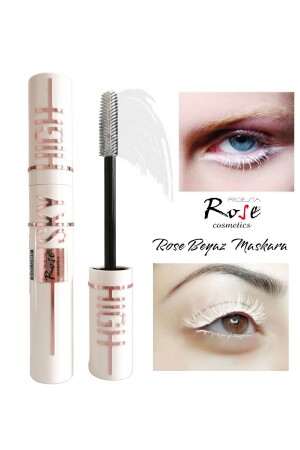 Rose Sky Hıgh Beyaz Maskara - Rose Sky High White Mascara - Roesıa Rose Cosmetics