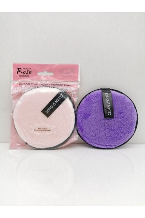 Rose waschbarer Make-up- und Gesichtsreinigungsschwamm, 1 Stück - Roesıa Rose Cosmetics