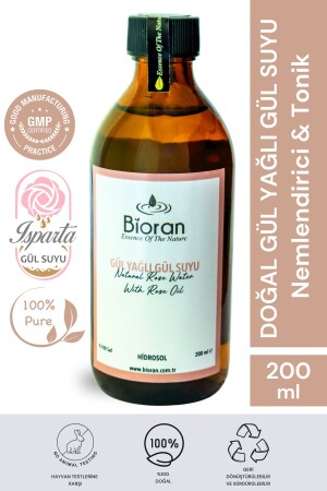 Rose Water Brightening and Pore Firming Tonic with Rose Oil 200 ml TYC00682144783 - Bioran