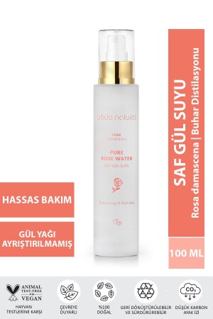 Rose Water Pore Tightening Brightening and Purifying Tonic 100% Natural and Pure 100 ml - Bade Natural