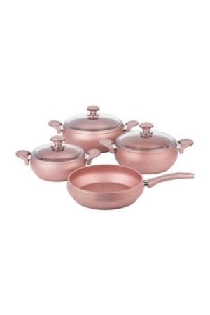 Rosegold 7 Piece New Model Granite Casserole and Pot Set k-520 - Özkent