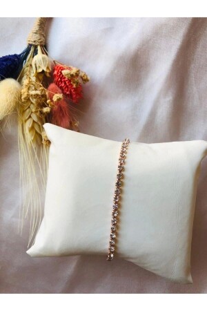 Roségoldfarbenes, wasserstraßentaugliches, anlaufgeschütztes, lackiertes Armband für Damen - Bers Aksesuar