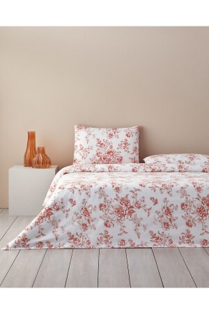Rosey Violen King Size Duvet Cover Set Orange - English Home