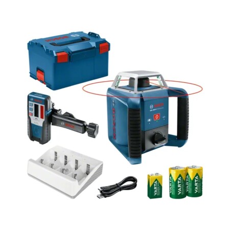 Rotary laser level BOSCH GRL 400 H with accessories - Bosch Measuring Tools