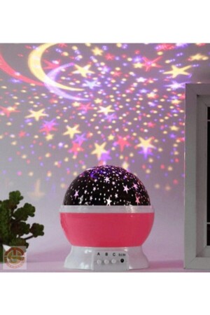 Rotating Colorful Star Master Starry Sky Projection Night Light Table Lamp STARMASTER--PINK - sin@rasta