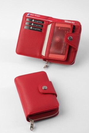 Rote kleine Damenbrieftasche 65240MNS - Cengiz Pakel