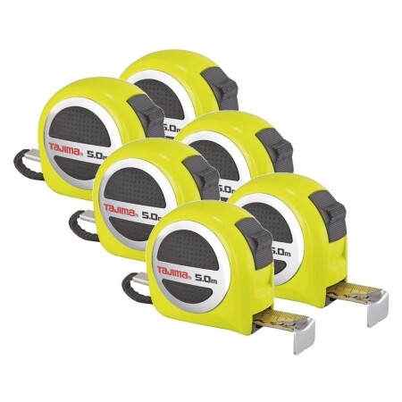 Roulette TAJIMA W-Thick Lock Stainless Pocket Tape 5m/25mm, 6 pcs. - Tajima