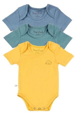 Rovigo 3 Piece Unisex Baby Short Sleeve Cotton Bodysuit Set Newborn And Children Gift Set - Tinylamb