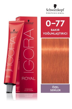 Royal 0-77 Copper Intensifying Hair Dye 60ml 4045787205749 - Igora