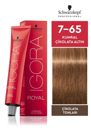 Royal 7-65 Kumral-çikolata Altın Saç Boyası 60ml - Igora