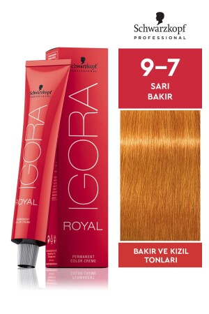 Royal 9-7 Yellow Copper Hair Dye 60ml - Igora