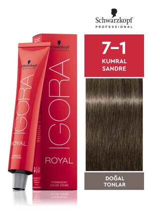 Royal Doğal Tonlar 7-1 Kumral Sandre Saç Boyası 60ml - Igora