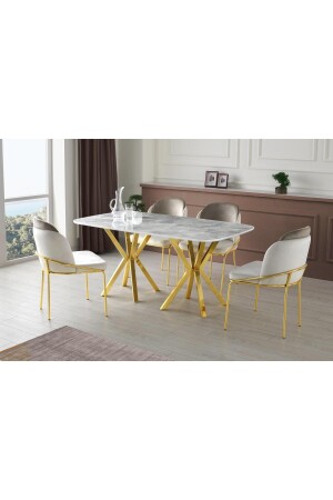 Royal High Gloss Dining Table 90*160 cm - Erezogulları Mobilya