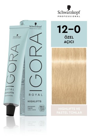 Royal Highlifts Pastel Tones 12-0 Special Lightening Hair Dye 60ml 4045787355376 - Igora