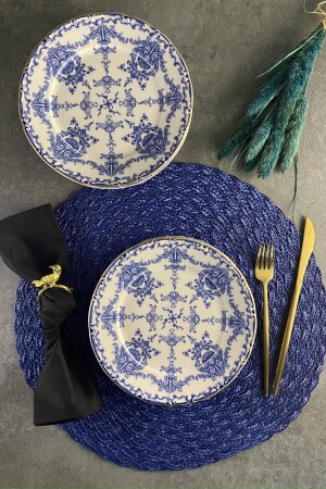 Royal Queen Matte Gold Gilded 19 Cm Porcelain Retro Cake Plate Serving Set for 6 Persons PDRQ06PS - porselenden
