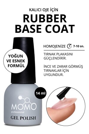 Rubber Base Coat 14ml for Permanent Nail Polish - MOMO professional
