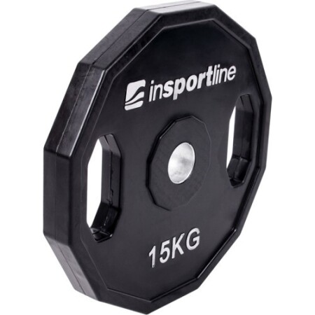 Rubber-coated weight plate inSPORTline Ruberton 15 kg - inSPORTline