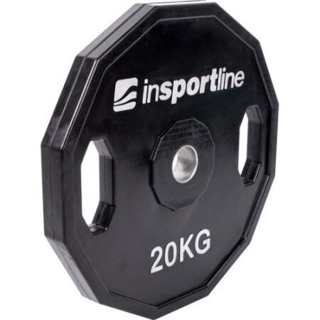 Rubber-coated weight plate inSPORTline Ruberton 20 kg - inSPORTline