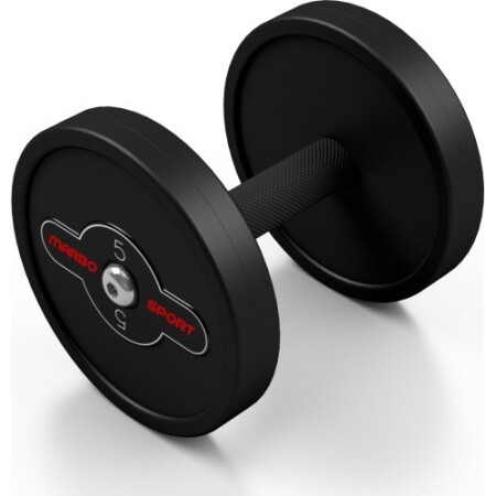 Rubberized dumbbell Marbo - 5 kg, black - Marbo Sport
