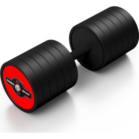 Rubberized dumbbell Marbo Sport, red, 45 kg - Marbo Sport