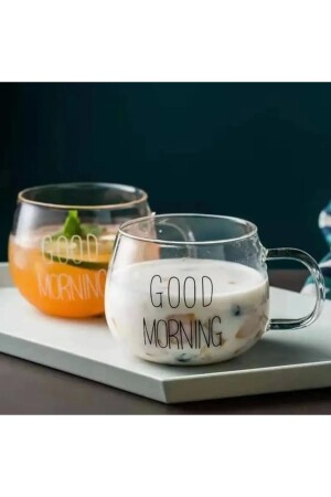 Rubinbecher mit Henkel Thermisil Good Morning 2er-Pack bhr444 - Buhara ithalat