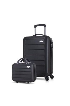 Ruby Abs Cabin and Vanity Size Black 2-Piece Suitcase Set MV1574 - My Valice