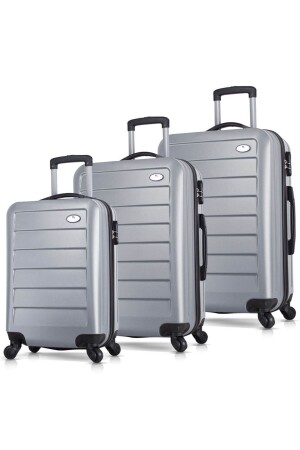 Ruby Abs Cabin Medium and Large Size Gray 3-Piece Suitcase Set Ruby_3ST - My Valice