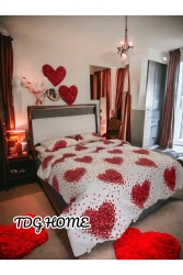 Ruby Love Red Çift Kişilik Nevresim Takımı (200 X 220) TDG0130 - TDG HOME