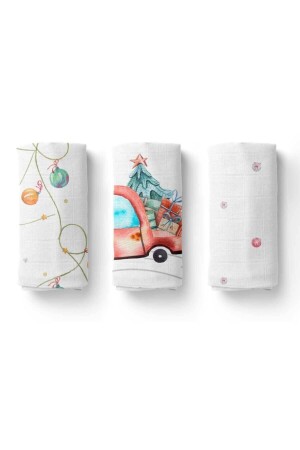 Rudolf's New Year Cotton Muslin Cover Set BABYMUSLIN201 - Casadora Baby