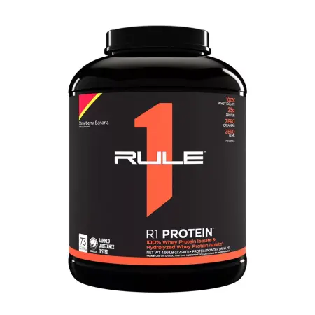 Rule1 R1 Protein Whey Isolate (2260 g, Strawberry Banana) - Rule1