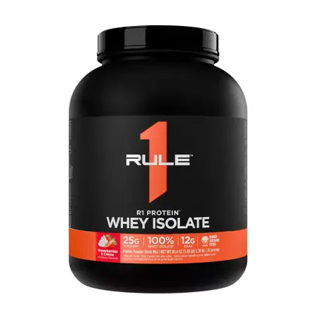 Rule1 R1 Protein Whey Isolate (2280 g, Strawberries and Cream) - Rule1