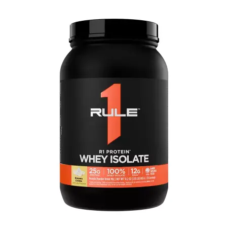 Rule1 R1 Protein Whey Isolate (885 g, Banana Cream) - Rule1