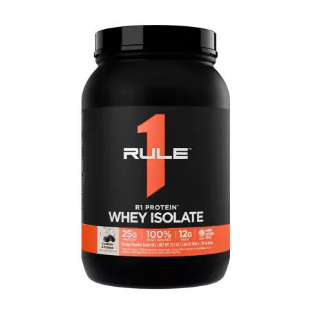 Rule1 R1 Protein Whey Isolate (900 g, Cookies & Cream) - Rule1