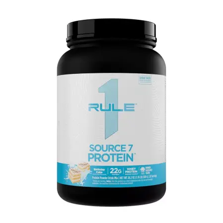 Rule1 Source 7 Protein (20 Servings, Birthday Cake) - Rule1