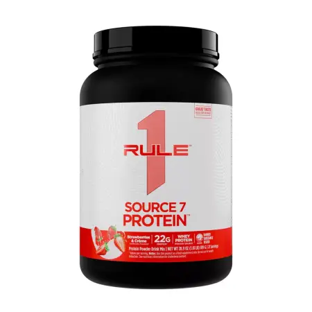 Rule1 Source 7 Protein (21 Servings, Strawberry & Cream) - Rule1