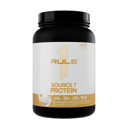 Rule1 Source 7 Protein (21 Servings, Vanilla Ice Cream) - Rule1