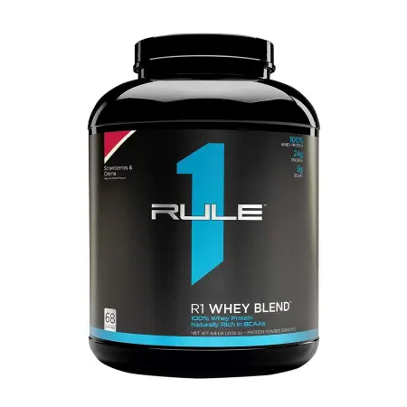 Rule1 Whey Protein (2176 g, Strawberries and Cream) - Rule1