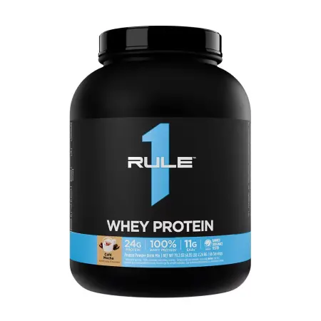 Rule1 Whey Protein (2240 g, Café Mocha) - Rule1