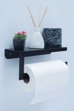 Rulo Kağıt Havluluk Peçetelik Banyo Düzenleyici Siyah Kagıt - Mert Art Tasarim