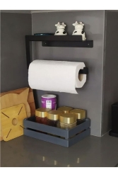 Rulo Kağıt Havluluk Peçetelik Banyo Düzenleyici Siyah Kagıt rulokagıt58555 - ERA ART