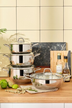 Rumeli 8 Piece Steel Cookware Set 00964 - Emsan