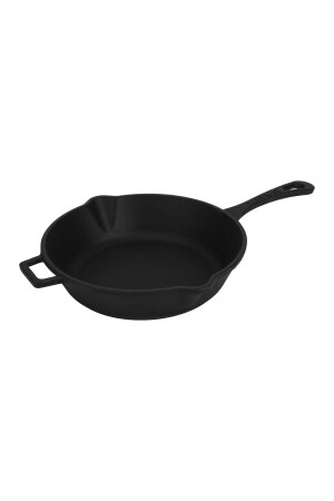 Runde Gusspfanne mit massivem Griff aus Gusseisen. Durchmesser (Ø) 24 cm LV ECO Y STV 24 - Lava