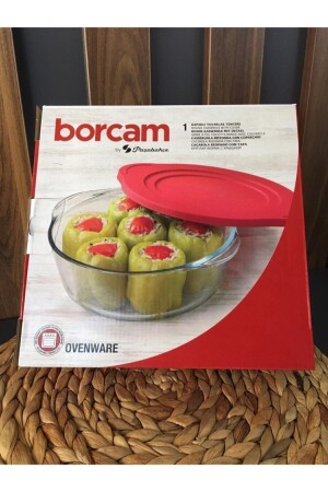 Runder Topf mit rotem Deckel Pyrex Fma04363 590010 - Paşabahçe