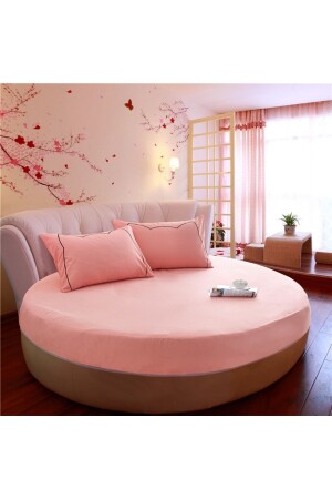 RUNDES BETTLAKEN – ROSA, 100 % Baumwollsatin, 230 x 230 cm - Lo Mito