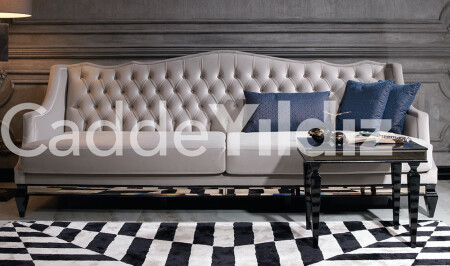 Rustic Four-Seater Luxury Sofa - 2062-1 - Cadde Yıldız